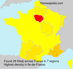 Surname Sfedj in France Surname Sfedj in France
