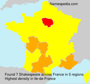 Surname Shakespeare in France Surname Shakespeare in France