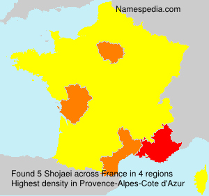 Surname Shojaei in France Surname Shojaei in France