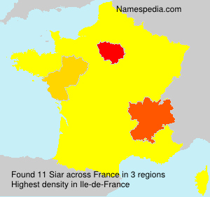 Surname Siar in France Surname Siar in France