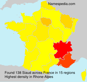 Surname Siaud in France Surname Siaud in France