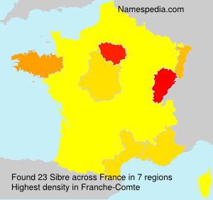 Surname Sibre in France