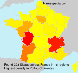 Surname Sicaud in France Surname Sicaud in France