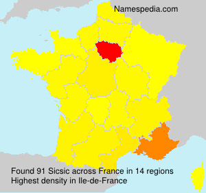 Surname Sicsic in France Surname Sicsic in France
