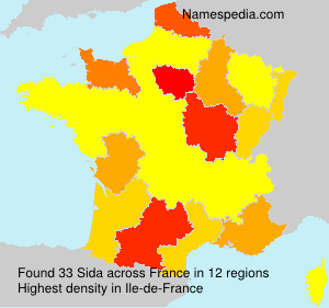 Surname Sida in France Surname Sida in France