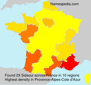 Surname Sidaoui in France Surname Sidaoui in France