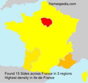 Surname Sides in France Surname Sides in France