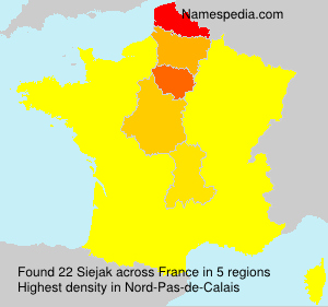 Surname Siejak in France Surname Siejak in France
