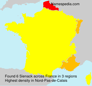 Surname Sienack in France Surname Sienack in France