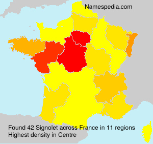 Surname Signolet in France Surname Signolet in France