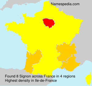 Surname Signon in France Surname Signon in France