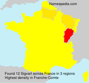 Surname Sigvart in France Surname Sigvart in France