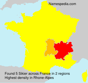 Surname Sikier in France Surname Sikier in France
