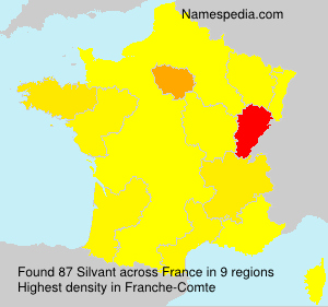 Surname Silvant in France Surname Silvant in France
