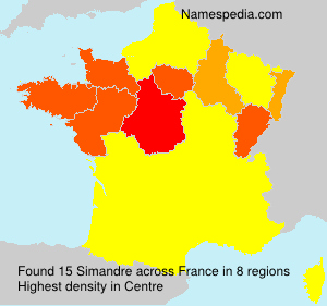 Surname Simandre in France Surname Simandre in France
