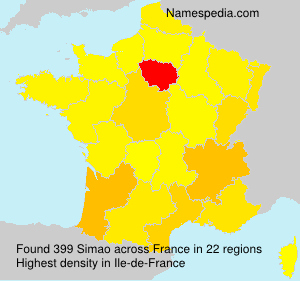 Surname Simao in France Surname Simao in France