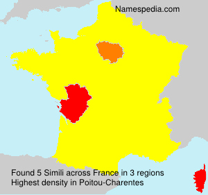 Surname Simili in France Surname Simili in France