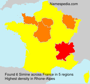 Surname Simine in France Surname Simine in France