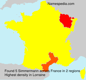 Surname Simmermann in France Surname Simmermann in France