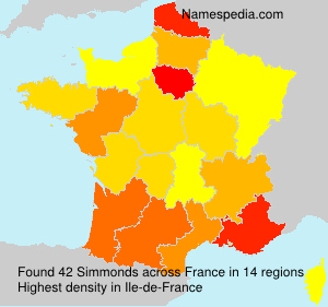 Surname Simmonds in France Surname Simmonds in France