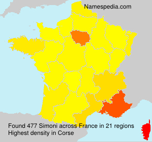 Surname Simoni in France Surname Simoni in France