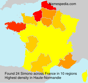 Surname Simono in France Surname Simono in France