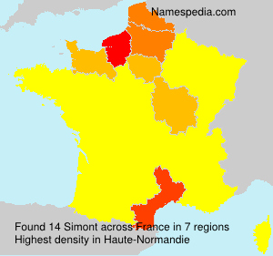 Surname Simont in France Surname Simont in France