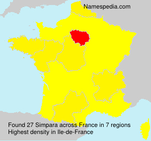 Surname Simpara in France Surname Simpara in France