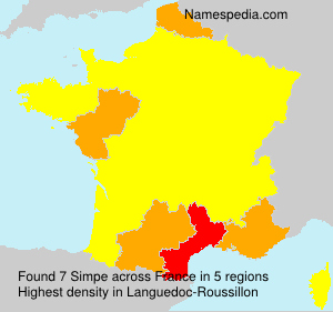 Surname Simpe in France Surname Simpe in France