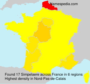 Surname Simpelaere in France Surname Simpelaere in France