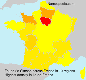 Surname Simson in France Surname Simson in France