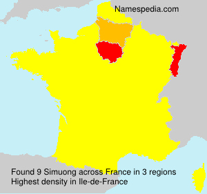 Surname Simuong in France Surname Simuong in France