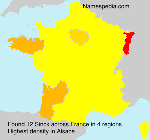 Surname Sinck in France