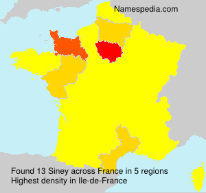 Surname Siney in France Surname Siney in France