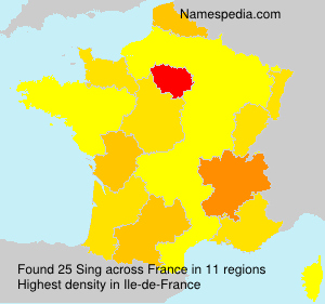 Surname Sing in France Surname Sing in France