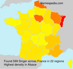 Surname Singer in France Surname Singer in France