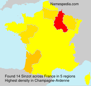 Surname Sinzot in France Surname Sinzot in France