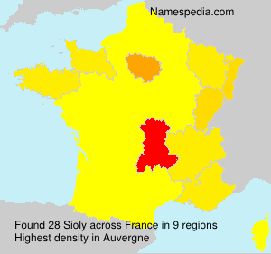 Surname Sioly in France Surname Sioly in France