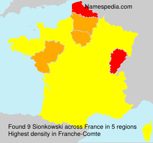 Surname Sionkowski in France Surname Sionkowski in France