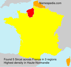 Surname Sircat in France