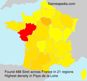 Surname Siret in France Surname Siret in France