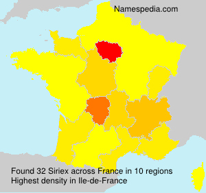 Surname Siriex in France Surname Siriex in France