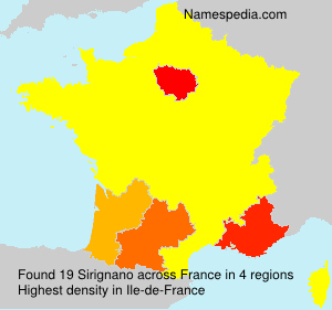 Surname Sirignano in France Surname Sirignano in France