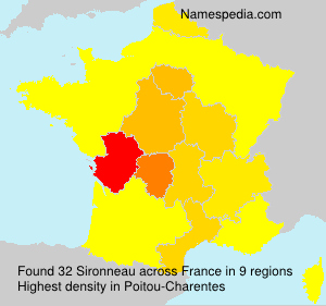 Surname Sironneau in France Surname Sironneau in France