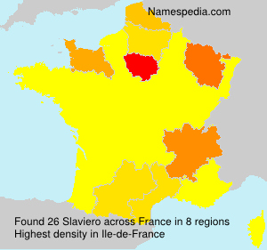Surname Slaviero in France Surname Slaviero in France