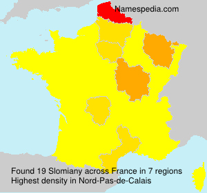 Surname Slomiany in France Surname Slomiany in France