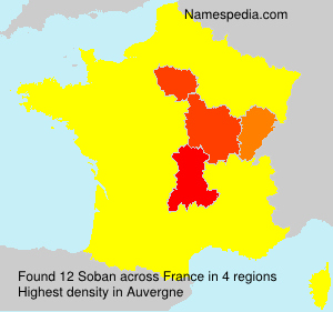 Surname Soban in France Surname Soban in France