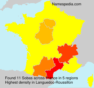 Surname Sobas in France Surname Sobas in France