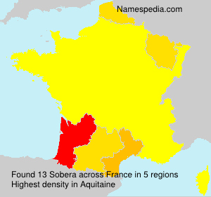 Surname Sobera in France Surname Sobera in France
