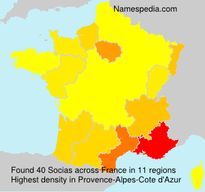 Surname Socias in France Surname Socias in France